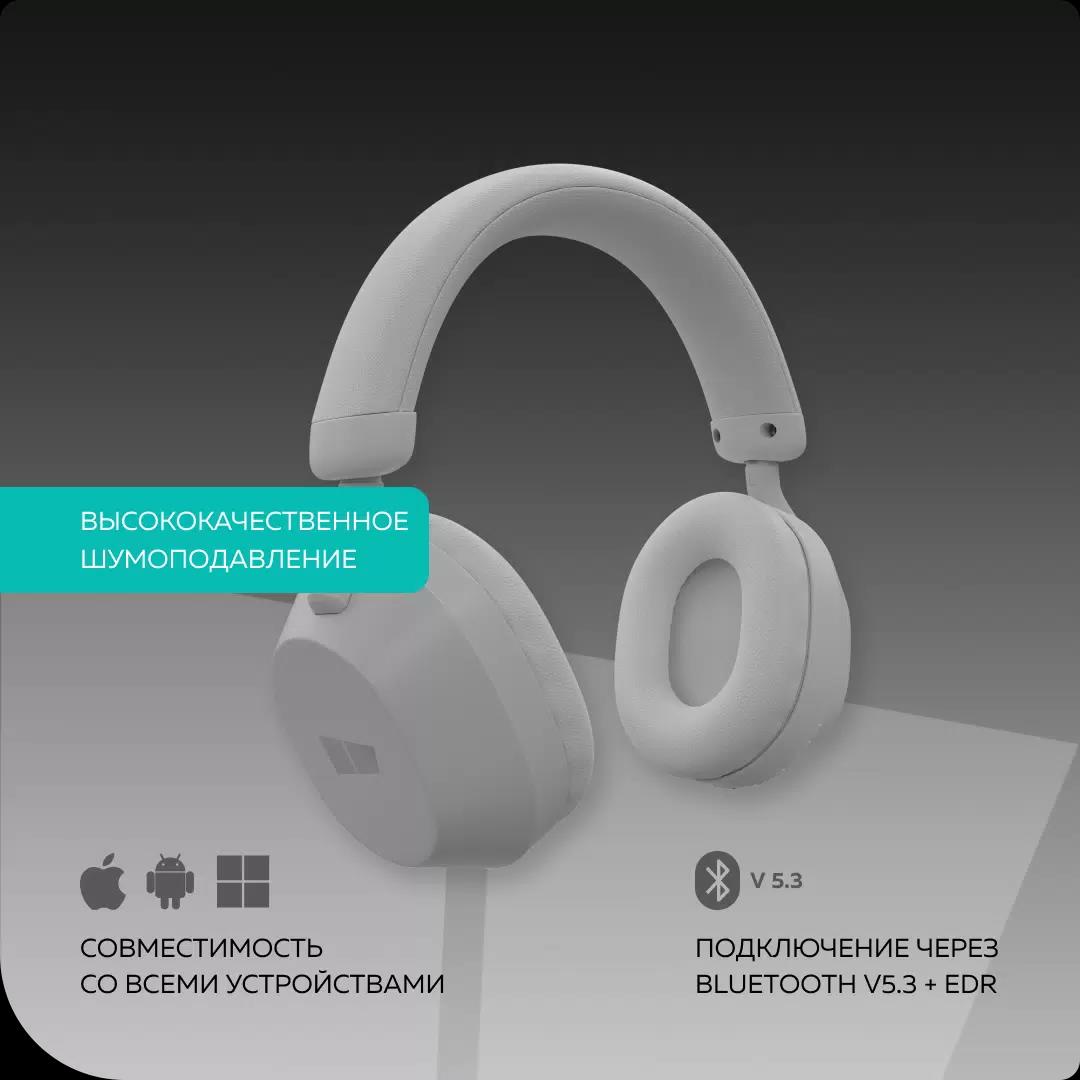 Изображение Bluetooth-гарнитура/наушники More Choice (4610196409530) HW55 Grey (серый)