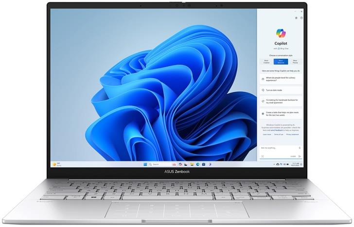 Изображение Ноутбук Asus Zenbook 14 OLED UX3405MA-QD613 (Intel 125H 1200 МГц/ SSD 512 ГБ  /RAM 16 ГБ/ 14" 1920x1200/VGA встроенная/ Без ОС) (90NB11R2-M010C0)