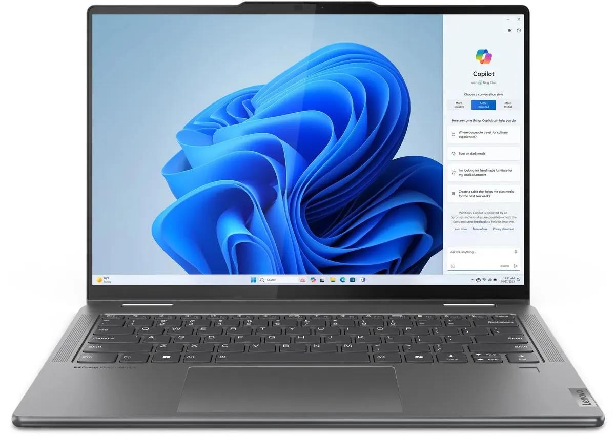 Изображение Ноутбук Lenovo Yoga 7 14IML9 (Intel 155H 1400 МГц/ SSD 1024 ГБ  /RAM 16 ГБ/ 14" 1920x1200/VGA встроенная/ Windows 11 Home) (83DJ0096RU)