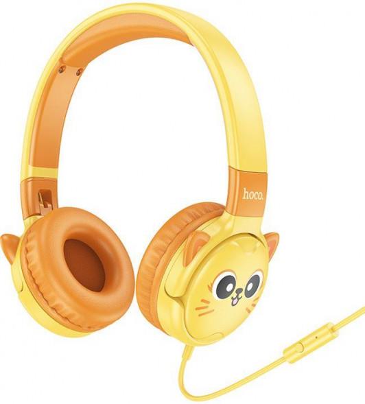 Изображение Наушники Hoco (6942007638586) W61 Yellow желтый