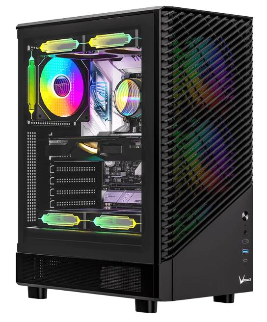 Изображение Корпус Formula Mana Geometry Black (mATX, ATX, Mini-ITX, черный, без БП)/(MANA GEO)