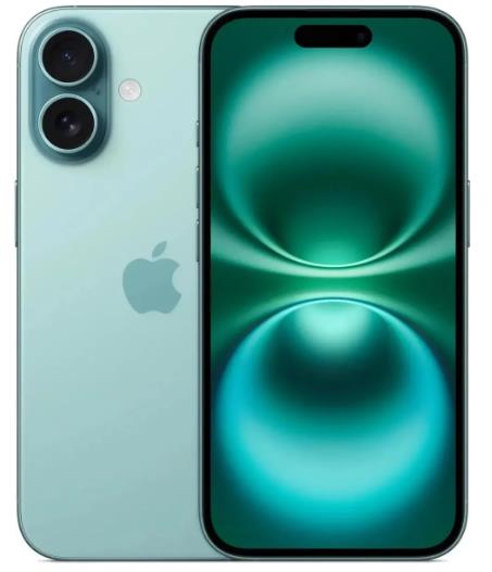 Изображение Смартфон Apple iPhone 16 A3288 (128 Гб/8 Гб) бирюзовый